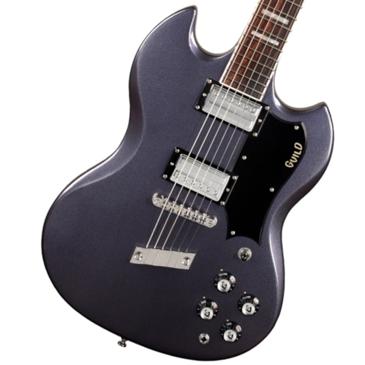 1970年代デザインを彷彿とさせるクラシックな美学とモダンの融合 1970年代に発表されたS100 STANDARD のデザインを踏襲。Guildコンペンセイテッド・ストップバー・テイルピースが際立つシンプル且つバーサタイルなギターです！ ＜主な特徴＞ ■伝統的且つ明瞭なサウンド特性のマホガニーボディ＆ネック ■インディアンローズウッド指板 ■アルニコ5マグネットを使用したパワフルなGuild HB-2ピックアップ搭載 ■Vintageスタイルの18：1オープンバックチューナー搭載 ■プッシュ/プルのコイルタップ仕様により8通りのピックUPサウンド ■リバーブ感の増加に効果的なコンペンセイテッド・ストップバー・テイルピース 伝説のS100 Polaraが現代に復活！ KIM THAYIL氏の使用で有名なGUILD S100 STANDARD をベースにPHASE SWをなくし、シンプル且つ直感的なコントロールを可能としたレギュラーモデル。 POLARA DELUXEは70年代同様コンペンセイテッド・ストップバー・テイルピースを採用。弦のテンション感はモチロン、リバーブ感の増長に一役買っています。ピックアップはアルニコ5マグネットにホットワウンドを施した「HB-2+」を2基搭載。PUSH/PULLによりコイルタップも可能。よりモダンなサウンドに対応できるギターとなっています。見た目も、サウンドも一味違ったギターを求めるアナタにオススメです！ 付属品：Gigbag、メーカー正規保証付き ※画像はサンプルです。予告なく仕様変更が行われることがあった場合、デザインや仕様などが記載と異なることがございます。また、複数のモールに掲載されているため、売却に伴う商品情報の削除は迅速を心掛けておりますが必ずしもリアルタイムではございませんので、ご注文後に万一売り切れとなっておりました際は誠に申し訳ございませんがご容赦くださいませ。 製品仕様 BODYMahoganyNECKMahoganyGRIPVintage Soft U shapeSCALE 24 3/4 inchNUTComposite/43mmFINGER BOARD Indian RosewoodRADIUS 12.5 inch&#40;320mm&#41;FRETS 22PICK UP Guild HB2+ x 2&#40;Nickel Coverd&#41; CONTROLVol x 2 / Tone x 2 &#40;w/Push-Pull Coil Tap &#41; / 3way Body FinishGloss PolyurethaneSTRINGS D&#39;Addario EXL110CASE Gigbag