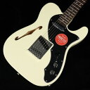 Squier / Affinity Series Telecaster Thinline Laurel Fingerboard Black Pickguard Olympic White 【SN CYKA25000380】 【値下げ】【梅田店】