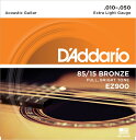 ブロンズ配合比を85:15に設定した、非常にブライトなサウンドを特徴とするダダリオ製のアコースティックギター弦です。 Acoustic Guitar Strings EZ-900 / XL .010 .014 .022 .030 .040 .050