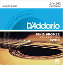 ブロンズ配合比を85:15に設定した、非常にブライトなサウンドを特徴とするダダリオ製のアコースティックギター弦です。 Acoustic Guitar Strings EZ-910 / LT .011 .015 .024 .032 .042 .052 ※パッケージ画像はサンプルです。出荷時期によりパッケージデザインが異なる場合がございます。