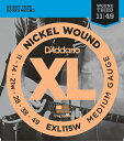 D'Addario / EXL115W Jazz Rock・Wound 3rd 11-49 【エレキギター弦】【Electric Guitar Strings】【セット弦】【ダダリオ】【Daddario】【Blues】【ブルースジャズロック】【ワウンドサード】【ジャズギター弦】【EXL-115W】【新宿店】