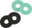 Fender / Strap Blocks 4-Pack Black (2) and Surf Green (2)ڲŹ