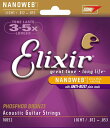 Elixir / NANOWEB with ANTI-RUST Phosphor Bronze #16052 Light 12-53 ARMyaJXz