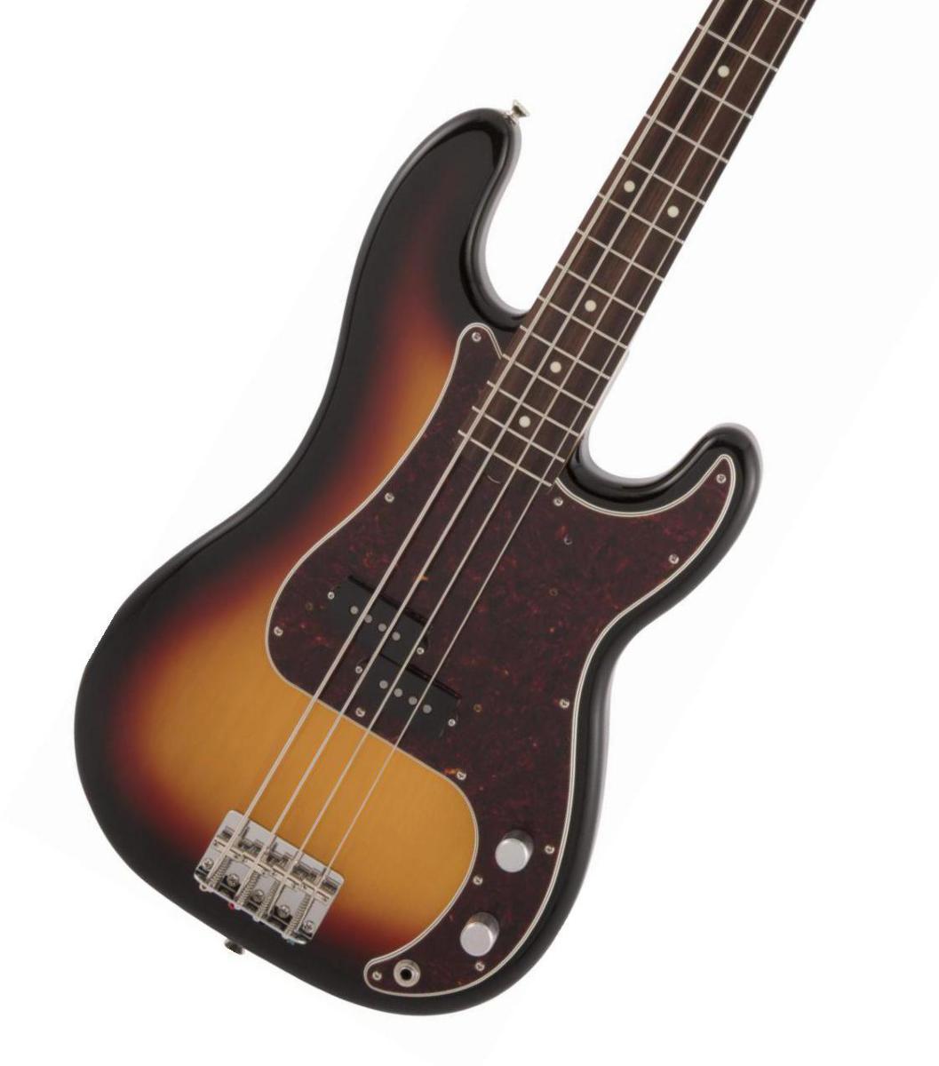 日本製フェンダーの大人気シリーズ『Made in Japan Traditional』がリニューアルして登場！！~60s Precision Bass~■こちらの商品は、店頭未展示品で倉庫保管品となります。出荷前に専任スタッフにより楽器の各部機能チェックを行っております。 フェンダーの伝統的な楽器製作の美学と日本の洗練されたクラフトマンシップを融合することで導き出されたMade in Japan Traditionalシリーズ。フェンダーの正統なDNAが、確かなMade in Japanクオリティで蘇ります。Made in Japan Traditional 60s Precision Bassはグロスフィニッシュのバスウッドボディを採用。20本のヴィンテージスタイルフレットを装備した9.5インチラジアスの”U”シェイプメイプルネックがTraditionalシリーズならではのクラシカルな演奏性を提供します。4サドル式ヴィンテージブリッジ、そしてTraditionalシリーズのために選定されたオリジナルピックアップはリアルで音楽的なヴィンテージトーンを奏でます。細めに設計されたナット幅は日本のプレイヤーにも弾きやすい仕様となっています。堅実なギタークラフトマンシップと、プレイヤーのニーズに柔軟に対応する答えが、本シリーズに反映されています。主な仕様ボディ Basswoodボディフィニッシュ Gloss Polyesterボディシェイプ Precision Bassネック Mapleネックフィニッシュ Gloss Urethaneネックシェイプ "U" Shapeスケール 34" (86.36 cm)フィンガーボード Rosewoodフィンガーボードラジアス 9.5" (241 mm)フレットナンバー 20フレットサイズ Vintageナット Boneナット幅 1.650" (42 mm)ポジションインレイ White Dotミドルピックアップ Vintage-Style Split Single-Coil Precision Bassコントロール Master Volume, Master Toneピックアップコンフィギュレーション Split Single Coilブリッジ 4-Saddle Vintage-Styleハードウェアフィニッシュ Nickel/Chromeチューニングマシーン Vintage-Styleピックガード 4-Ply Tortoiseshellコントロールノブ Knurled Flat-Topストリング Nickel Plated Steel (.045-.105 Gauges)ケース/ギグバッグ Gig Bag■付属品：ソフトケース、メーカー保証書■保証:2年※画像はサンプルです。複数のモールに掲載されているため、売却に伴う商品情報の削除は迅速を心掛けておりますが必ずしもリアルタイムではございませんので、ご注文後に万一売り切れとなっておりました際は誠に申し訳ございませんがご容赦くださいませ。