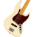 プロアマ問わず大人気のUSA製フェンダー、アメプロがパワーアップして登場！American Professional II Jazz Bass、60年以上に渡る革新、インスピレーション、進化を経て、現代のプレイヤーの要求に応えます。人気のSlim Cシェイプネックは、丁寧にエッジがロールオフされ、至高の演奏体験を約束する"Super-Natural"サテン仕上げが施されています。また新たに設計されたネックヒールを採用し、快適なフィーリングとハイポジションへの容易なアクセスを実現しました。新しいV-Mod II Jazz BassSingle-Coilピックアップは、これまで以上に繊細なトーンを奏で、Jazz Bassならではのパンチとクラリティを提供します。American Professional II Jazz Bassの手に馴染む感覚とサウンドの多様性は、手に取り、耳にした瞬間、すぐにお分かりいただけることでしょう。プロの楽器の新たなスタンダードとなるような幅広い改良が、American Professional IIシリーズには詰め込まれています。主な仕様Body Material AlderBody Finish Gloss UrethaneControl Vintage Style Black Plastic Jazz BassFingerboard MapleHardware Finish Nickel/ChromeNeck Finish “Super-Natural” Satin Urethane Finish on Back of Neck with Gloss Urethane Headstock FacePickguard 4-Ply TortoiseshellPosition Inlays Black DotNeck MapleNeck Shape Slim "C"Scale 34" (864 mm)Fingerboard Radius 9.5" (241 mm)Frets 20Frets Size Narrow TallNut BoneNut Width 1.5" (38.1 mm)Bridge Pickup V-Mod II Single-Coil Jazz BassMiddle Pickup V-Mod II Single-Coil Jazz BassNeck Pickups Controls Volume 1. (Middle Pickup), Volume 2. (Bridge Pickup), Master TonePickup Switching NoneBridge 4-Saddle HiMass Vintage (String-Through-Body or Top-Load)Tuning Machines Fender Lightweight Vintage-Style Keys with Tapered ShaftsStrings Fender USA 7250M Nickel Plated Steel (.045-.105 Gauges), PN 0737250406Case/Gig Bag Deluxe Molded Case (Included)■付属品：レンチ、ハードケース、メーカー正規保証書■保証:2年※画像はサンプルです。複数のモールに掲載されているため、売却に伴う商品情報の削除は迅速を心掛けておりますが必ずしもリアルタイムではございませんので、ご注文後に万一売り切れとなっておりました際は誠に申し訳ございませんがご容赦くださいませ。