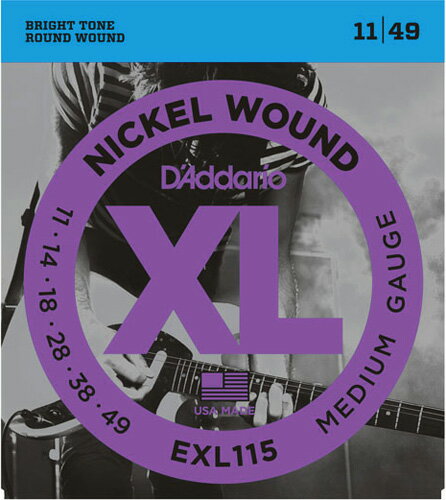 D'Addario / EXL115 Blues・Jazz Rock 11-49 【エレキギター弦】【Electric Guitar Strings】【セット弦】【ダダリオ】【Daddario】【ブルースジャズロック】【EXL-115】【新宿店】