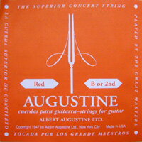 AUGUSTINE / Red Medium Tension B or 2nd バラ弦 【クラシックギター弦】【ガットギター弦】【ナイロン弦】【Nylon】【オーガスチン】【レッド】【ミディアムテンション】【2弦】【Single】【新宿店】