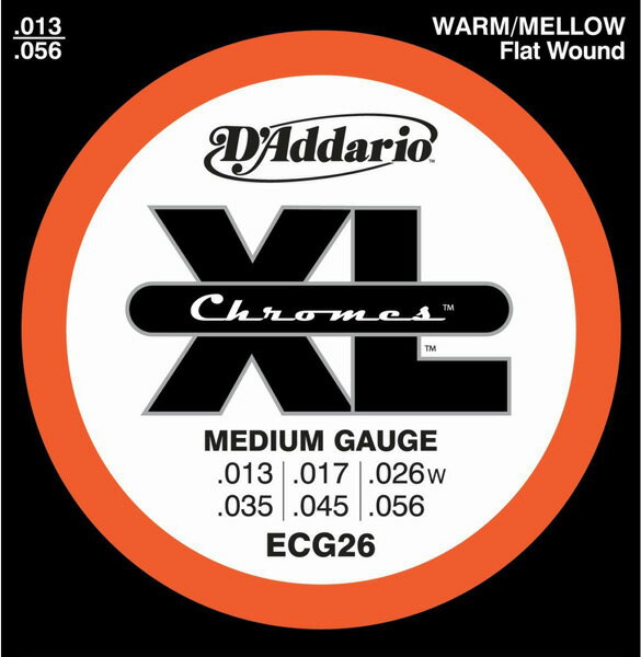 D'Addario / Chromes Flat Wound ECG26 13-56 Medium ڥ쥭ۡElectric Guitar StringsۡڥåȸۡڥꥪۡDaddarioۡڥॺեåȥ復ɡۡڥ㥺ۡJazzۡڥߥǥۡECG-26ۡڿŹ