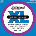 D 039 Addario / EXL120-7 Super Light 09-54 7-Strings 【エレキギター弦】【Electric Guitar Strings】【セット弦】【ダダリオ】【Daddario】【7弦ギター】【7Strings】【7弦用】【スーパーライト】【EXL-120-7】【新宿店】