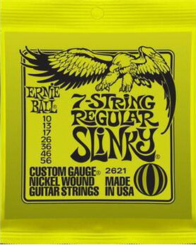 ERNiE BALL / #2621 REGULAR SLiNKY 10-56 7-Strings ڥ쥭ۡElectric Guitar Stringsۡڥåȸۡڥˡܡۡڥ쥮顼󥭡ۡڥۡYellowۡ7ۡ7stringsۡ7ѡۡڿŹ