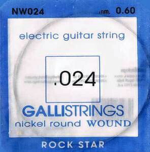 gallistrings / Electric Nickel Wound NW024 .024 バラ弦 【エレキギター弦】【ガリストリングス】【ニッケルワウンド】【Single】【NW-024】【新宿店】