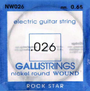 gallistrings / Electric Nickel Wound NW026 .026 バラ弦 【エレキギター弦】【ガリストリングス】【ニッケルワウンド】【Single】【NW-026】【新宿店】