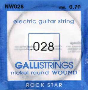 gallistrings / Electric Nickel Wound NW028 .028 バラ弦 【エレキギター弦】【ガリストリングス】【ニッケルワウンド】【Single】【NW-028】【新宿店】