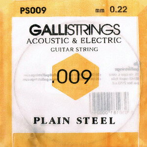 gallistrings / Acoustic ＆ Electric Plain Steel PS009 .009 バラ弦 【エレキギター弦】【アコースティックギター弦(アコギ弦)】【フォークギター弦】【ガリストリングス】【プレーン弦】【Single】【PS-009】【新宿店】