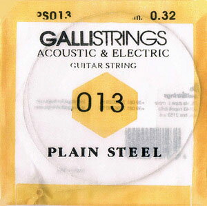 gallistrings / Acoustic ＆ Electric Plain Steel PS013 .013 バラ弦 【エレキギター弦】【アコースティックギター弦(アコギ弦)】【フォークギター弦】【ガリストリングス】【プレーン弦】【Single】【PS-013】【新宿店】