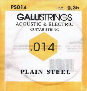 gallistrings / Acoustic ＆ Electric Plain Steel PS014 .014 バラ弦 【エレキギター弦】【アコースティックギター弦(アコギ弦)】【フォークギター弦】【ガリストリングス】【プレーン弦】【Single】【PS-014】【新宿店】