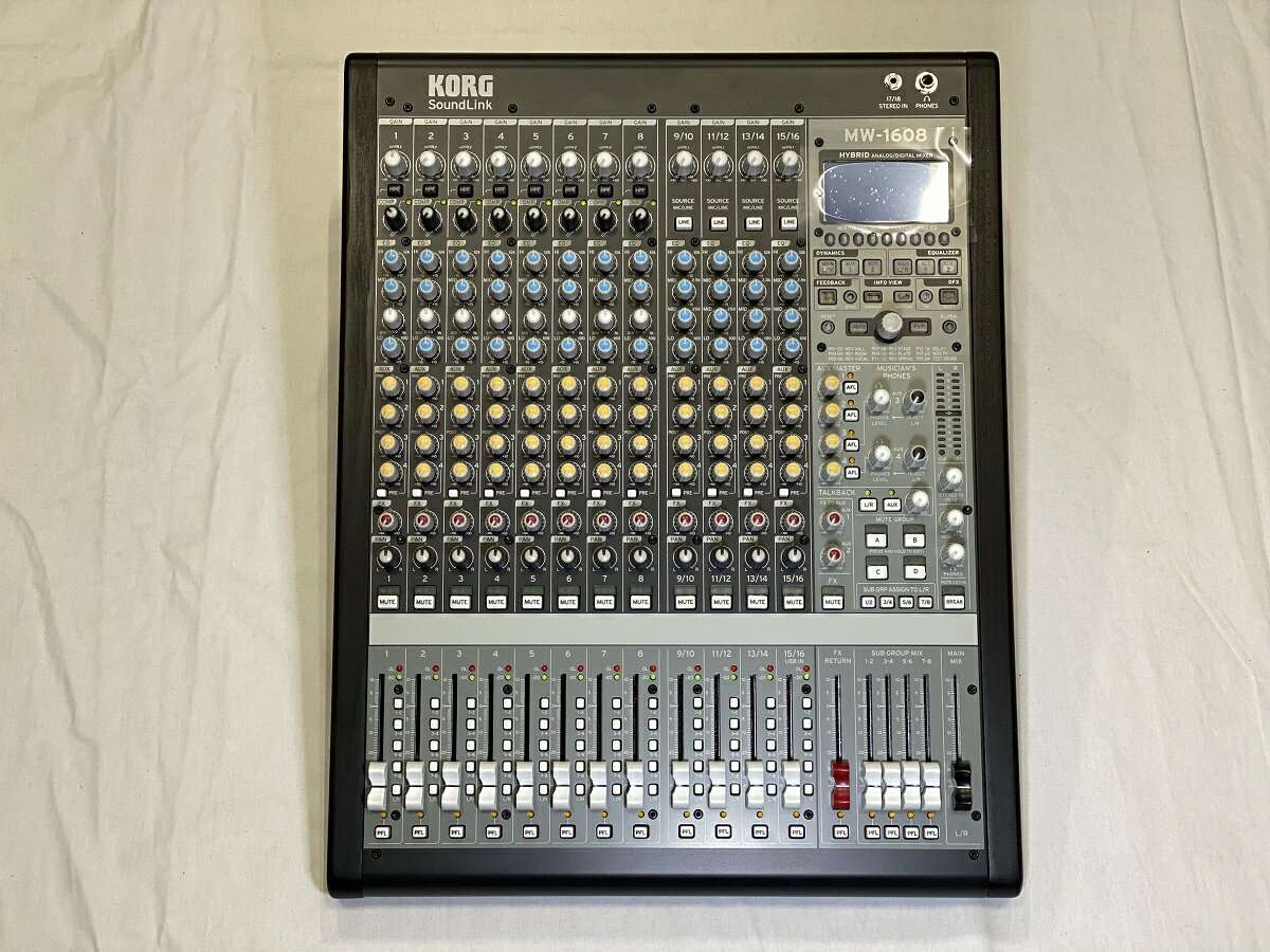 KORG コルグ / MW-1608BK 16チャンネル ハイブリッド/アナログミニコンソール【2級品特価！】