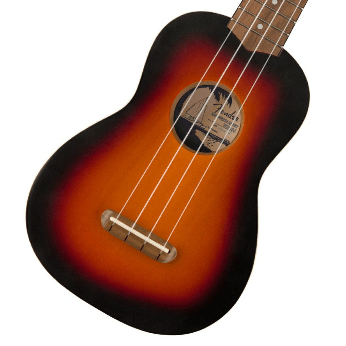 《WEBSHOPクリアランスセール》Fender / Venice Soprano Uke Walnut Fingerboard 2-Color Sunburst フェンダー ソプラノウクレレ 【PNG】