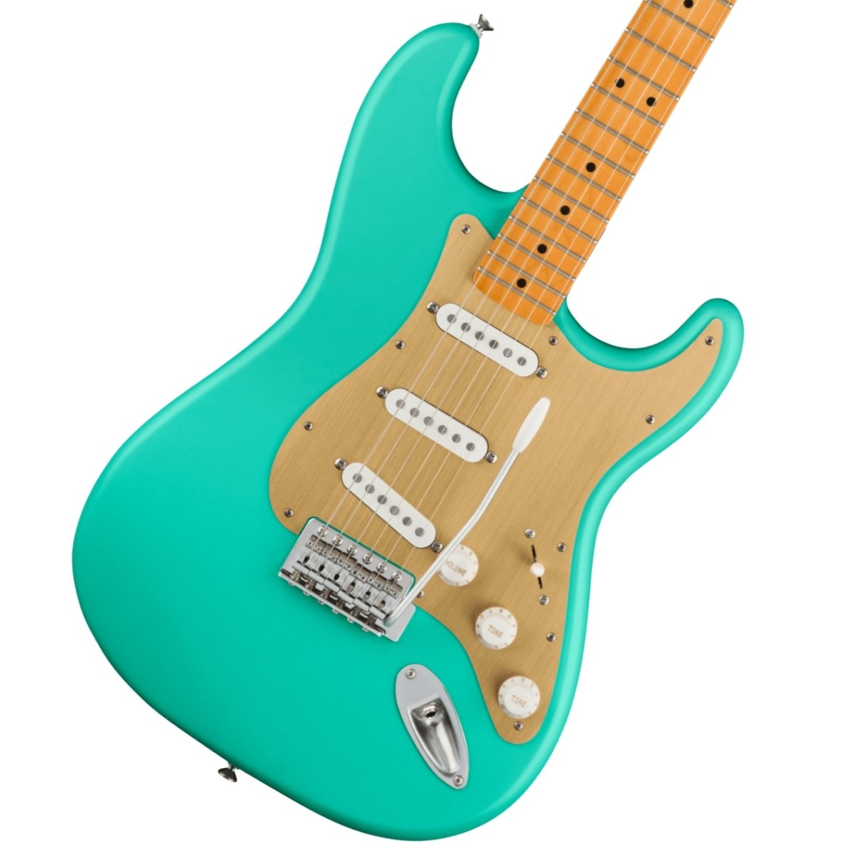 《WEBSHOPクリアランスセール》Squier / 40th Anniversary Stratocaster Vintage Edition Maple Fingerboard Gold Anodized Pickguard Satin Seafoam Green スクワイヤー(OFFSALE)《+4582600680067》【PNG】