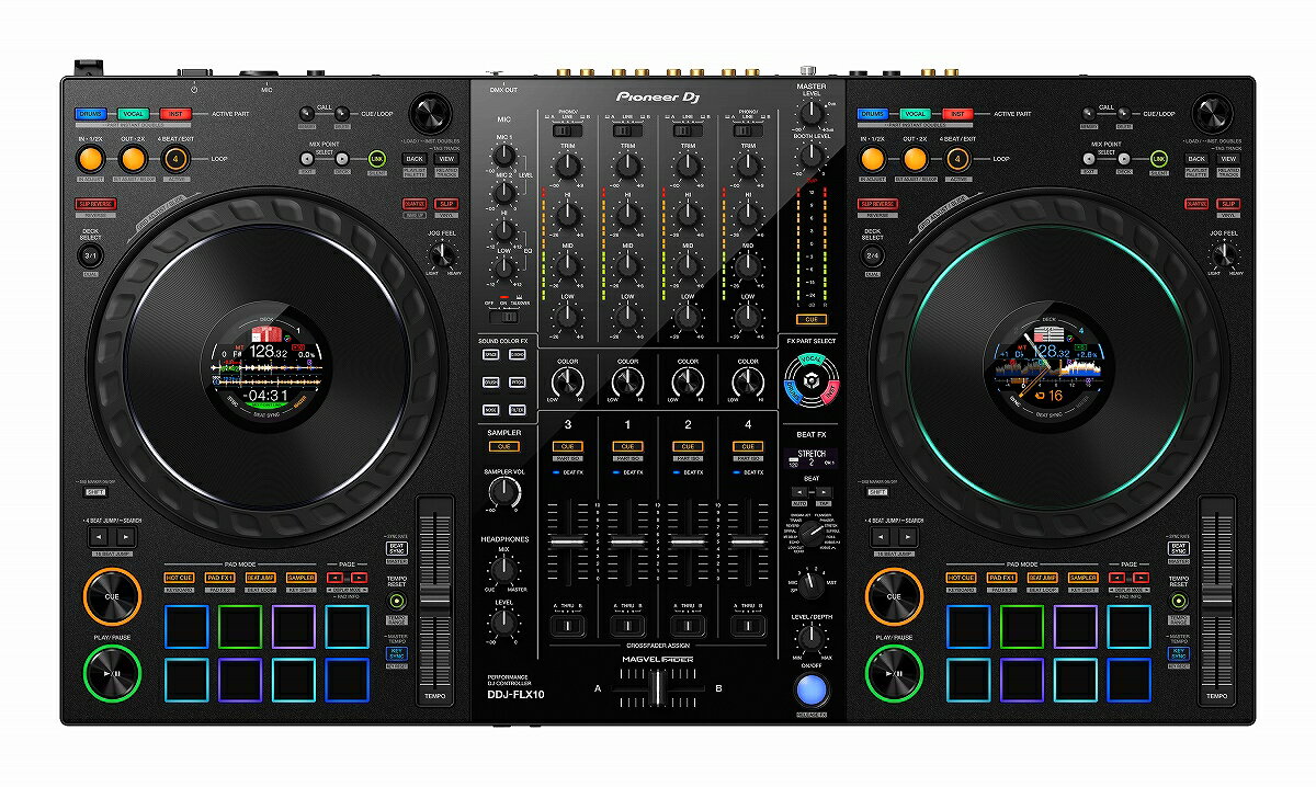 Pioneer DJ パイオニア / DDJ-FLX10 rekordbox・Serato DJ Pro対応4ch DJコントローラー