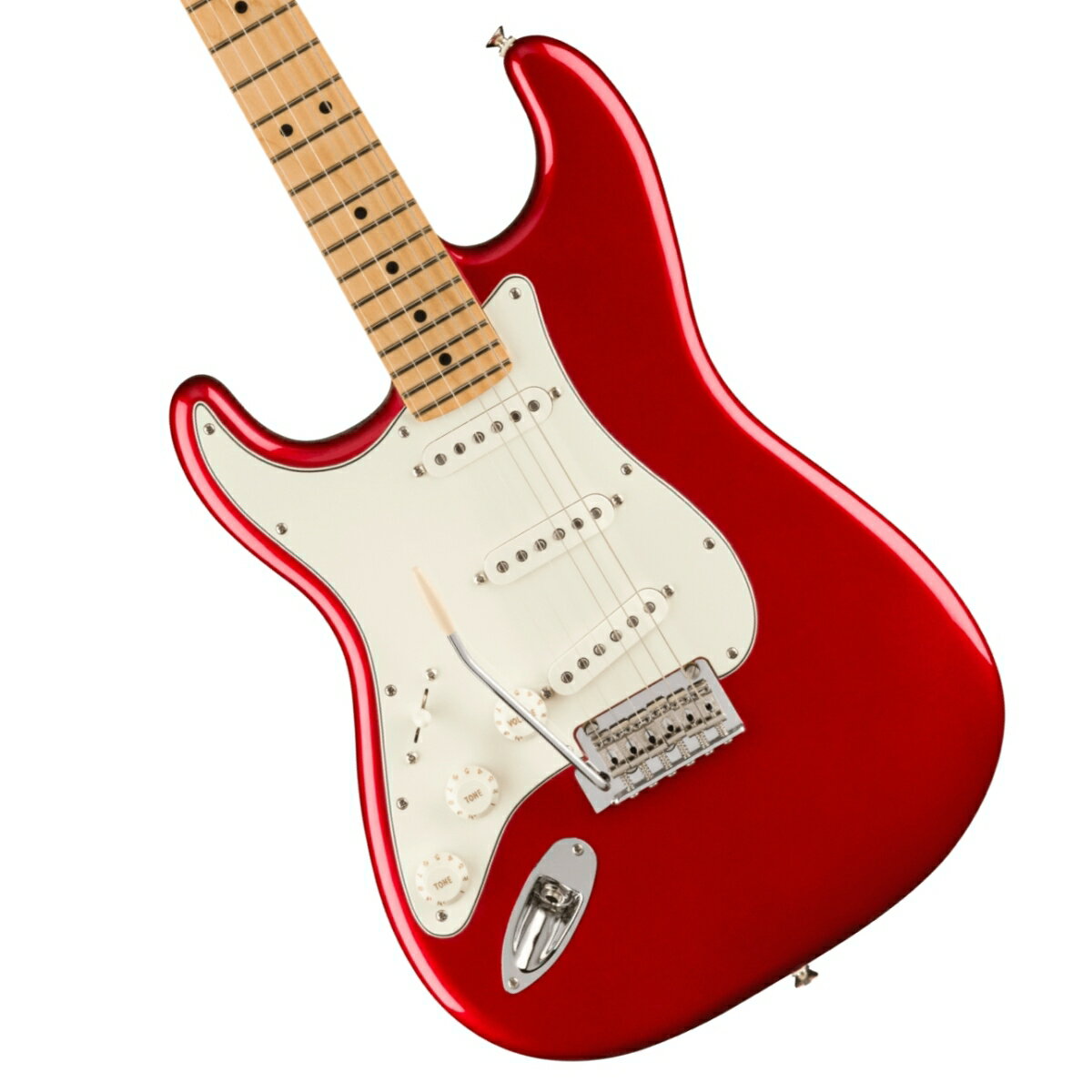 《WEBSHOPクリアランスセール》Fender / Player Stratocaster Left-Handed Maple Fingerboard Candy Apple Red フェンダー 2023 NEW COLOR 左利き用モデル 《 4582600680067》【PNG】