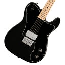 《WEBSHOPクリアランスセール》Squier by Fender / Paranormal Esquire Deluxe Maple Fingerboard Black Pickguard Metallic Black スクワイヤー《+4582600680067》
