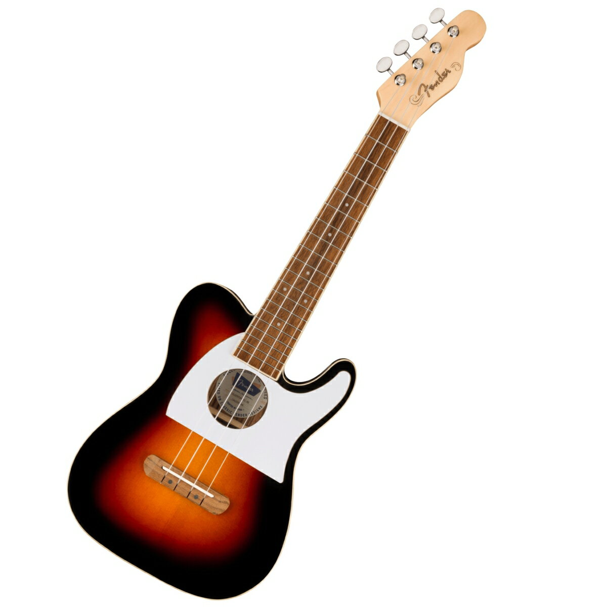 WEBSHOPꥢ󥹥Fender / Fullerton Tele Uke Walnut Fingerboard White Pickguard 2-Color Sunburst ե +4582600680067աPNG