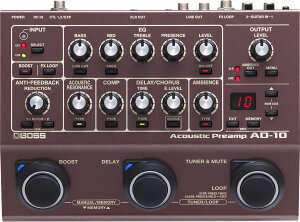 BOSS / AD-10 Acoustic Preamp アコースティック楽器用 ボス アコースティックプリアンプ AD10【YRK】【PTNB】