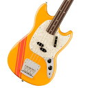 フェンダー黄金時のスタイルとサウンドをお手頃な価格で実現！"Vintera II"シリーズ登場！ Vintera II 70s Mustang Bassは、70年代のタイムレスなサウンドを現代に蘇らせ、フェンダーならではのアイコニックなルックス、インスピレーション、比類ないトーンを提供します。 Vintera II 70s Mustang Bassは、アルダーボディにローズウッド指板のメイプルネックを採用し、パンチと透明感に溢れたクラシックなフェンダートーンを実現します。 70年代初期の”C”シェイプネックは、直感的で魅力的なプレイアビリティを提供する70年代モデルのネックプロファイルをベースに設計されており、7.25インチラジアス指板とヴィンテージトールフレットにより、大胆なベンディングや繊細なビブラートが可能で、ヴィンテージの快適さが得られます。 ヴィンテージスタイルの70年代式スプリットコイルピックアップは、温かでダイナミック、パワフルなフェンダーサウンドを提供します。 ヴィンテージスタイルの4サドル式ブリッジとチューニングマシンは、クラシックなルックスに加え、イントネーションとチューニングの安定性を向上させます。 Vintera II 70s Mustang Bassのクラシックなヴィンテージフィールと比類なきフェンダーサウンドで、あなたにしかできない、新たな音楽の歴史を刻み始めましょう。 付属品：ソフトケース、メーカー保証書 ※画像はサンプルです。 製品仕様 Body Material AlderBody Finish Gloss PolyesterNeck Maple, Early ‘70s “C”Neck Finish Gloss UrethaneFingerboard Slab Rosewood, 7.25” &#40;184.1 mm&#41;Frets 20, Vintage TallPosition Inlays White Dot &#40;Slab Rosewood&#41;Nut &#40;Material/Width&#41; Synthetic Bone, 1.625” &#40;41.3 mm&#41;Tuning Machines Fender ‘70s Vintage-Style Stamped Open-GearScale Length 30” &#40;762 mm&#41;Bridge 4-Saddle Mustang Bass Strings-Through-BodyPickguard 4-Ply Aged White PearloidPickups Vintage-Style ‘70s Split Single-Coil Mustang BassControls Master Volume, Master ToneControl Knobs Black PlasticHardware Finish Nickel/ChromeStrings Fender USA 7250M Nickel Plated Steel &#40;.045-.105 Gauges&#41;, PN 0737250406Case/Gig Bag Included