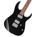 初めの1本にオススメ！世界のIbanezのエントリーモデルGRG121SP入荷！ Gioシリーズは“ステージへ最速“ をコンセプトとする、楽器をこれから始めるエントリー層に向けたギター＆ベース・シリーズです。 形状の安定性、反りに対する耐久性、温度変化にも強い、ローステッド処理したメイプル材のネックを採用、ネック裏はスムーズな弾き心地のサテン仕上げです。 世界中のギタリストが愛してやまないRGシェイプは高音弦までスムーズな弾き心地、立ち弾き、座り弾きに関わらずバランスが良く弾きやすくネックも細めで手の小さい方にもおすすめです。 クラスを超えたスペックとサウンドはさすが日本が誇るブランドといったところ。 ピックアップ（音を拾うマイク）は2基のオリジナルハムバッカーを搭載。 2ハムのギターは太いサウンドが特徴でオーバードライブ/ディストーションサウンドとの相性が抜群です。 こちらのギターはそれだけで無く5WAYスイッチを斜めに倒すとなんとシングルコイルの繊細でブライトなサウンドも出力可能！ 綺羅びやかなクリーンサウンドも特徴のオールマイティなエレキギターです。 ブリッジはチーニングの安定性とコシのあるサウンドが特徴のノントレモロ仕様。 これから始める方にも質の高いアイバニーズRG大変おすすめの一本です。 ブラック（BKN）と、見る角度によって青〜紫へとカラーが変化するカメレオン・カラー（BMC）の2色展開です。 ソフト・ケース付属 ※画像はサンプルです。 製品仕様 neck type GRG Roasted Maple necktop/back/body Poplar bodyfretboard Jatoba fretboardWhite dot inlayfret Medium fretsnumber of frets 24bridge F106 bridgestring space 10.5mmneck pickup Classic Elite &#40;H&#41; neck pickupPassive/Ceramicbridge pickup Classic Elite &#40;H&#41; bridge pickupPassive/Ceramicfactory tuning 1E,2B,3G,4D,5A,6Estring gauge .010/.013/.017/.026/.036/.046hardware color ChromeScale 648mm/25.5"a Width 43mm at NUTb Width 58mm at 24Fc Thickness 19.5mm at 1Fd Thickness 21.5mm at 12FRadius 400mmR