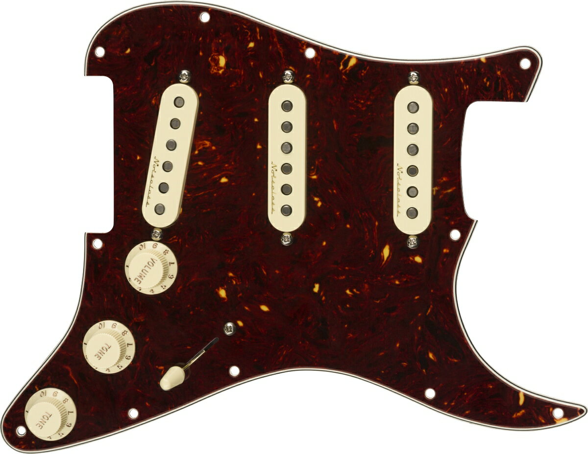 Fender / Pre-Wired Strat Pickguard Vintage Noiseless SSS Tortoise Shell 11 Hole PG 【フェンダーピックアップ付PG】《WEBSHOPクリアランスセール》