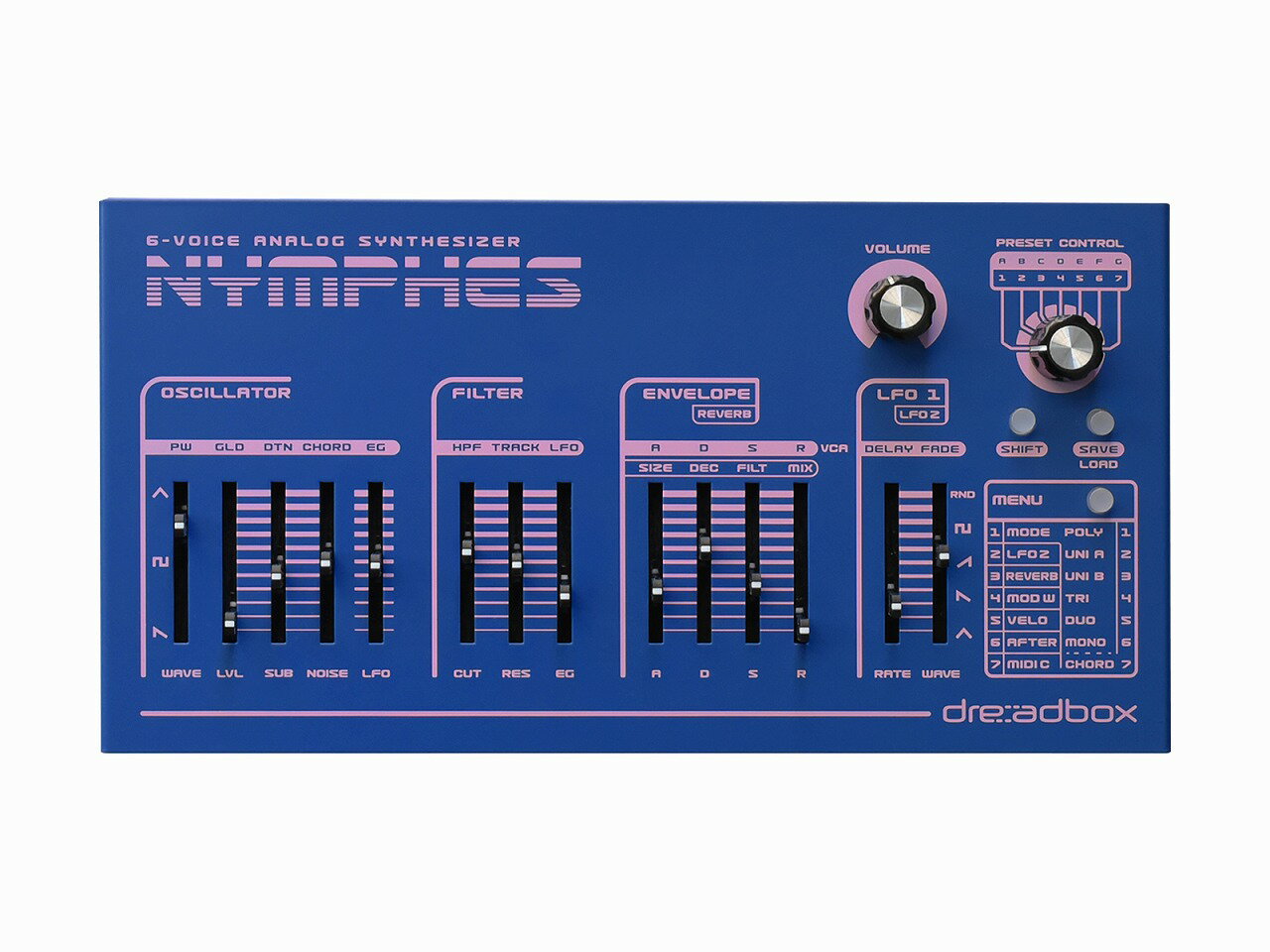 【あす楽対象商品】Dreadbox ドレッドボックス / Nymphes 6 Voice Analog Synthesizer【PNG】