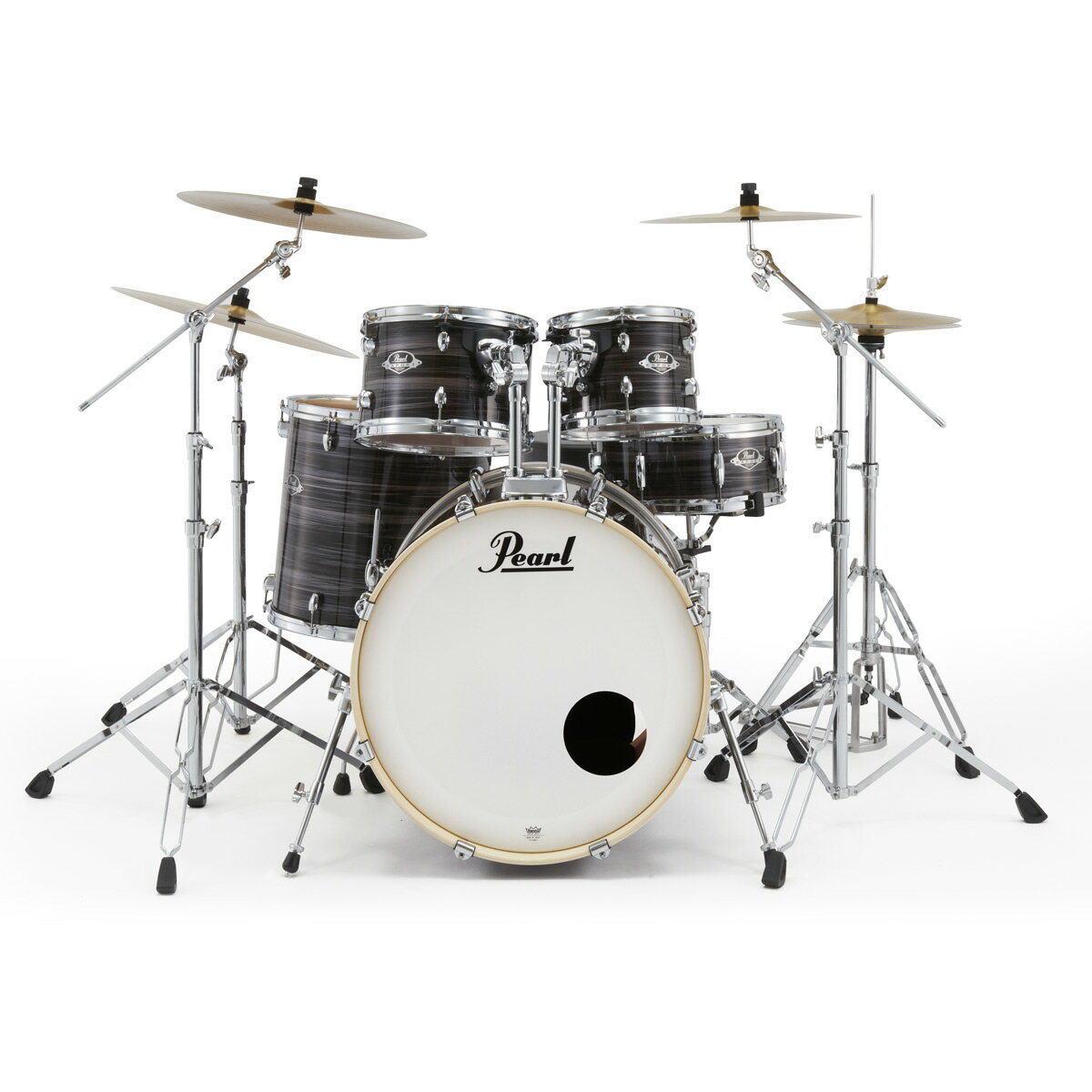 Pearl EXPORT EXX ドラムセット EXX725S/C-2CSNN ◎ パールのエントリーモデル"Export"は、全てをパッケージングし、これ1台ですぐにドラムがはじめられるセットです。 ◎ 「EXX725S/C-2CSNN」は、クラッシュシンバルが2枚で、いわゆる3シンバル（クラッシュ2枚+ライド1枚）になっています。ライブハウスやスタジオ、スクールに設置されたドラムセットなどで採用例が多い定番のの構成で、より多彩なジャンルに対応します。 主な特長 ●EXPORTは、単体で見ても十分満足のいく製品をパッケージングしたエントリーモデルの枠を超えたシリーズ。 ●ポプラとマホガニーをブレンドすることにより豊かな鳴りを実現し、エントリークラスとは思えないパワフルで表情豊かなサウンドを発揮。 ●830シリーズのスタンドは、シンバルやスネアの微妙な角度調整ができるユニロックシステムを搭載することで、より快適にセッティングすることができます。 ●ドラムペダルには、ビギナーに最適なライトフィーリング・コンセプトの"Demon Style"ドラムペダルを標準装備。スピーディなフットワーク にもしっかりと反応。 ●EXX725S/Cは、22インチバスドラムを中心としたスタンダードサイズのドラムセット ●SABIAN社製Solarシンバルを採用。クラッシュ2枚+ライド1枚の3シンバル構成。 セット内容 ○22"×18" バスドラム ○10"×7" タムタム ○12"×8" タムタム ○16"×16" フロアタム ○14"×5.5"スネアドラム ○H-830 ハイハットスタンド ○S-830 スネアスタンド ○P-930 ドラムペダル ○BC-830 シンバルブームスタンド（x2） ○C-830 シンバルスタンド ○D-730S ドラムスローン ○TH-70I/Cタムホルダー（x2） ○ハイハットシンバル SABIAN SOLAR 14" Hi-Hats ○クラッシュシンバル SABIAN SOLAR 16" Crash ○クラッシュシンバル SABIAN SOLAR 18" Crash ○ライドシンバル SABIAN SOLAR 20" Ride ○ドラムスティック（x1ペア） 留意事項 ※ドラムセットはユーザー様ご自身で組み立てていただく商品です。 ※パール・アコースティックドラムセットはメーカー保証の対象外商品です（保証書は付属していません） ※「3シンバル」という表記は、クラッシュ2枚とライド1枚の合計を表しています。