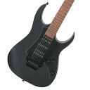 Ibanez ギターの“代名詞”と評されるRG。コスパの良いStandard RGのダブルロッキング・トレモロ・モデル。 メイプル材 ネック / Wizard III シェイプ ネックの素材としてはメジャーな、硬質で強度が高いメイプル材を採用。アタックとサスティーンに富み、張りのある”パリッ”とした高音域 サウンドが特徴です。 薄い握り心地と握り易さを追求し、抜群のプレイアビリティを約束する”Wizard III”ネック・シェイプを採用。 ジャトバ材 指板 赤褐色の木肌と木目を持つ硬質な木材で、ふくよかな中音域が特長です。 メランティ材 ボディ 中音域からやや低音域の特性に富んだ、明るくふくよかな音色と甘めのトーンが特徴です。 古くから家具材や建築材料にまで幅広く扱われ、”フィリピン・マホガニー”と称される木材です。 ホワイト・バインディングを巻き、輪郭を際立たせています。 Ibanez オリジナル”Quantum” ピックアップ 音の輪郭が明瞭な低音域とキレのよい高音域が特徴の Ibanez オリジナル”Quantum”ピックアップを搭載。 Edge-Zero II トレモロ・ブリッジ 激しいアーム・プレイを多用しても高いチューニングの安定性を誇るEdge-Zero II トレモロ・ブリッジを搭載。 ユニット本体がピッキングの妨げにならない様にロー・プロファイル設計されていることも大きな特徴です。 “Mono-unit” アウトプット・ジャック 堅牢で破損に強い樹脂製一体型で、プラグ種別での通電差異が少ないです。また、ジャックの緩みによる接触不良や断線を防ぎます。 付属品：ソフトケース、トレモロアーム、調整用レンチ、メーカー保証書 製品仕様 Neck typeWizard III Maple neck BodyMeranti body FretboardJatoba fretboard w/ Off-set white dot inlay FretJumbo fret BridgeEdge-Zero II tremolo bridge Neck pickupQuantum &#40;H&#41; neck pickup Middle pickupQuantum &#40;S&#41; middle pickup Bridge pickupQuantum &#40;H&#41; bridge pickup Controls, Pickup Selector1 Volume, 1 Tone, 5-way lever switch Hardware colorBlack Strings gauge.009/.011/.016/.024/.032/.042 &#40;D&#39;Addario&#40;R&#41; EXL120&#41;