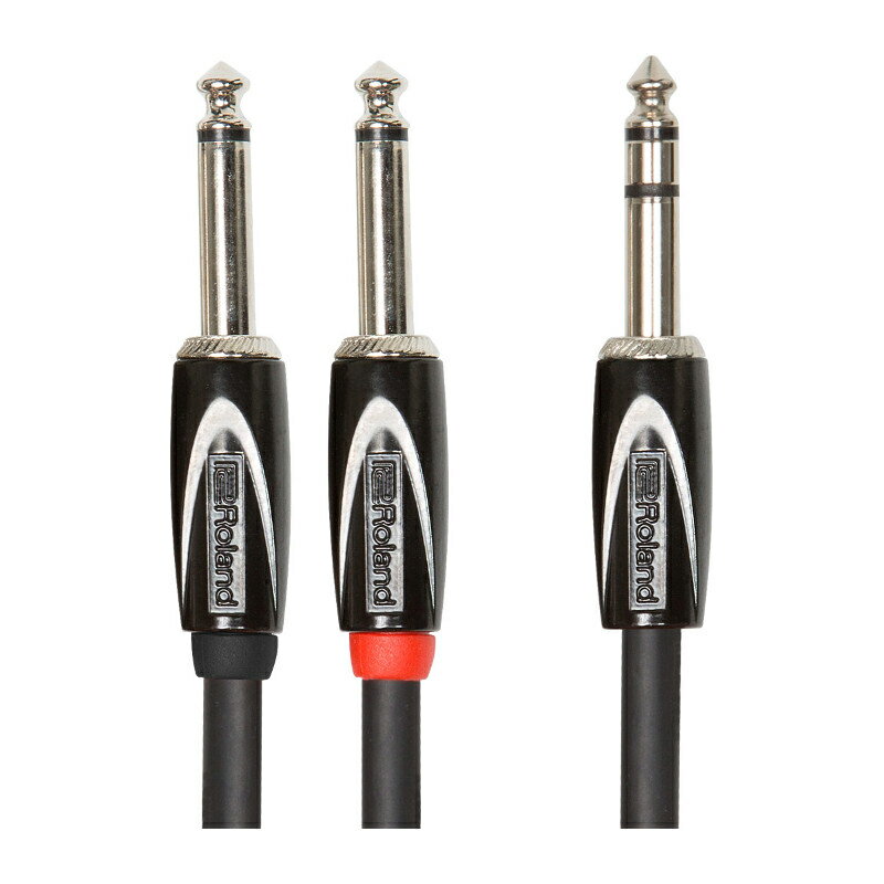 10ft / 3m Interconnect Cable, 1/4"TRS(Male)-Dual 1/4" Black Series Interconnect Cables TSフォーン（デュアル） - TRSフォーン　3m Black Series Cable ローランド・ブラック・シリーズ ケーブルは、高純度無酸素銅線と外部ノイズを防ぐ高密度スパイラル構造によってプロフェッショナル・クラスのクオリティを実現しています。高品質コネクターと低静電容量構造によって原音に忠実なクリアーなサウンドが特長です。 特長 ●厳しい使用環境にも耐える堅牢な高品質コネクター。 ●外部ノイズを防ぐ高密度スパイラル構造。 ●高純度無酸素銅線。 ●低静電容量構造による原音に忠実なクリアーなサウンド。 主な仕様 ○型番 RCC-10-TR28V2 ○10ft（約3m）Interconnect Cable ○1/4"TRS(Male)-Dual 1/4" 留意事項 生産工場変更により正式な型番は末尾に「V2」が付きますが、製品自体に違いはなく、ローランド公式ページの表記にしたがった商品名を表示しています。