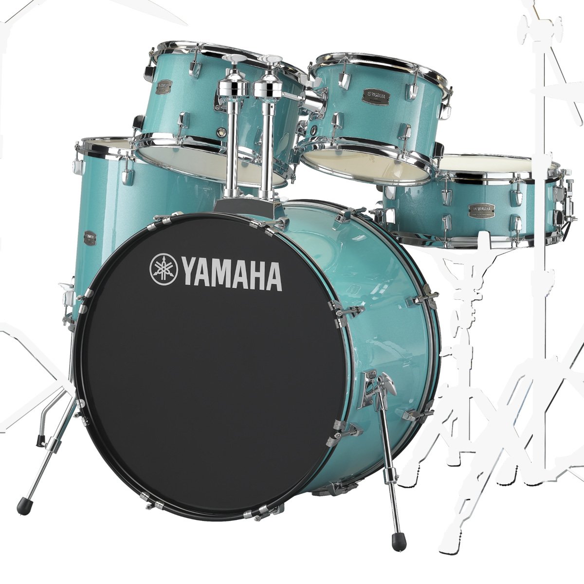 YAMAHA / RDP2F5 TQGターコイズグリッター ライディーン ドラム シェルセット 22BD【お取り寄せ商品】【PNG】