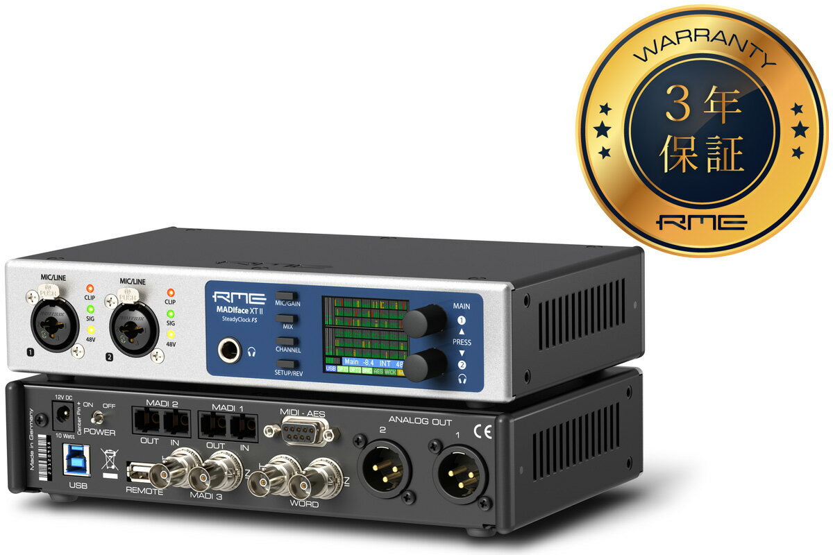 RME アールエムイー / MADIface XT II MADI3系統搭載 USB3.0オーディオ・インターフェイス【PNG】