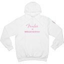 《WEBSHOPクリアランスセール》Fender / Clothing & Collectibles Fender x Hello Kitty White Sleeve Logo Hoodie M-Size フェンダー パーカー【PNG】(2)