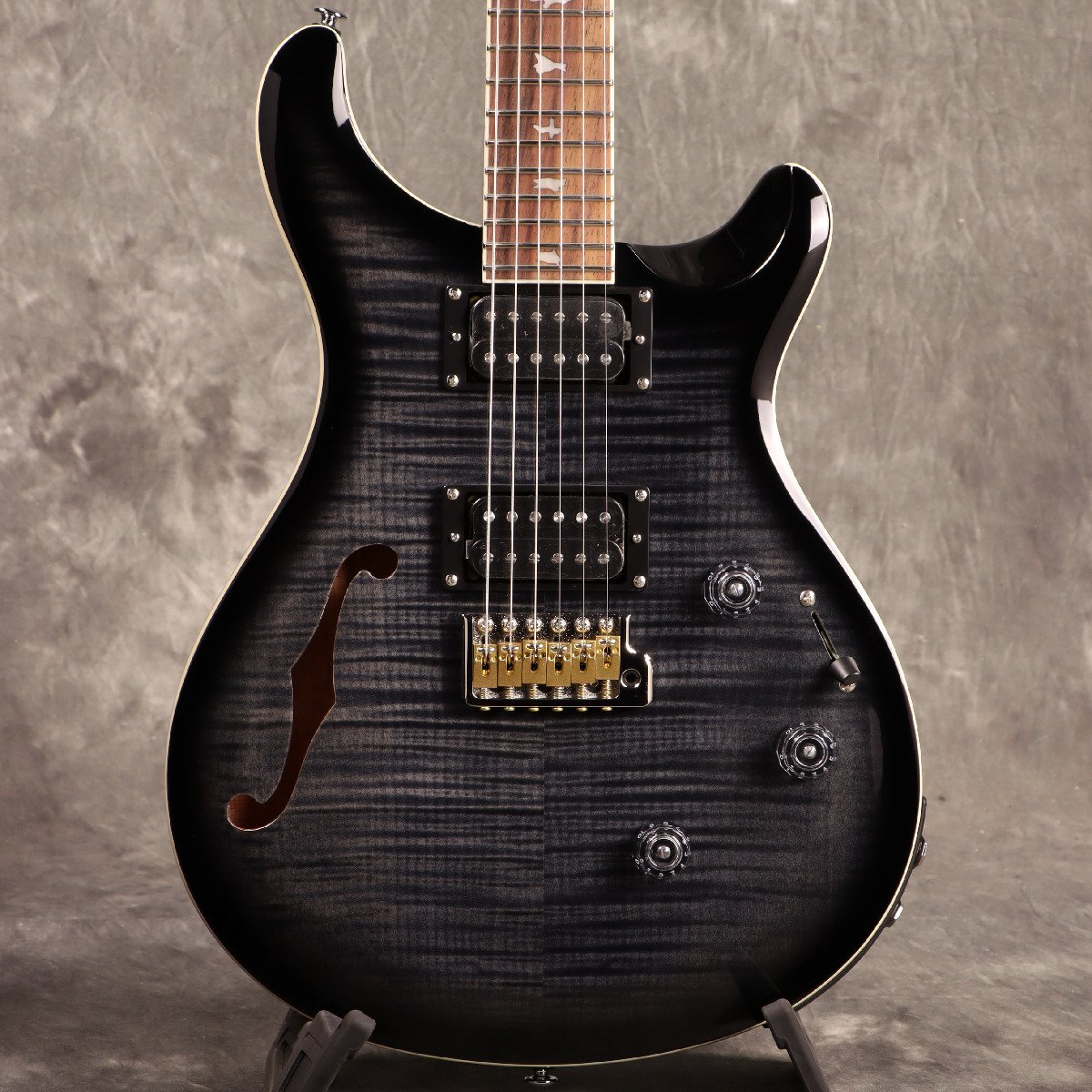 Paul Reed Smith / 2024 SE Custom24 Semi-Hollow Piezo Charcoal Burst(CA) 【3.26kg】[S/N CTIG074959]《PRS弦プレゼント！》【PNG】