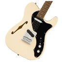 Squier by Fender / Affinity Series Telecaster Thinline Laurel Fingerboard Black Pickguard Olympic White 【B級アウトレット特価品!】【PNG】