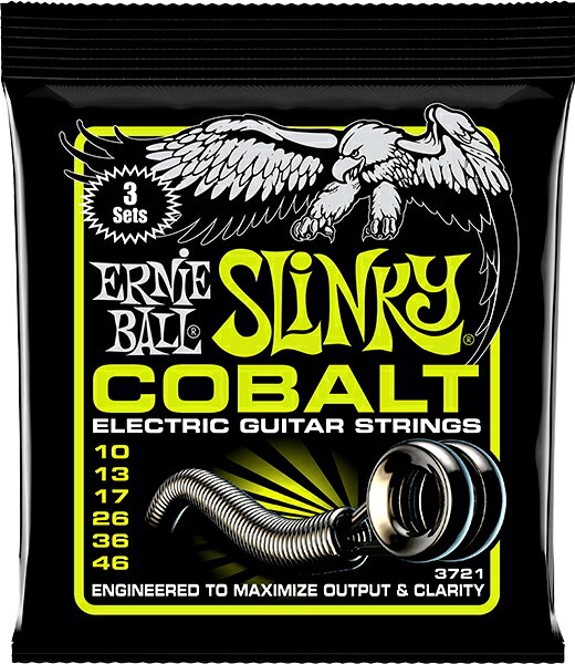 ERNiE BALL アーニーボール / 3721 COBALT REGULAR SLINKY YELLOW 3SET PACK【お取り寄せ商品】