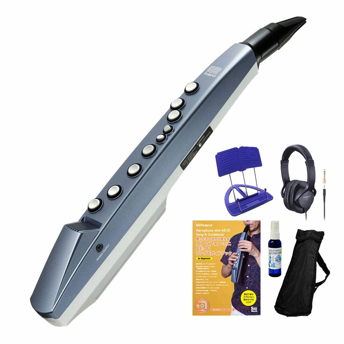 樂天商城 - Roland ローランド / Aerophone mini AE-01 エアロフォン ミニ ご自宅練習5点セット【PNG】