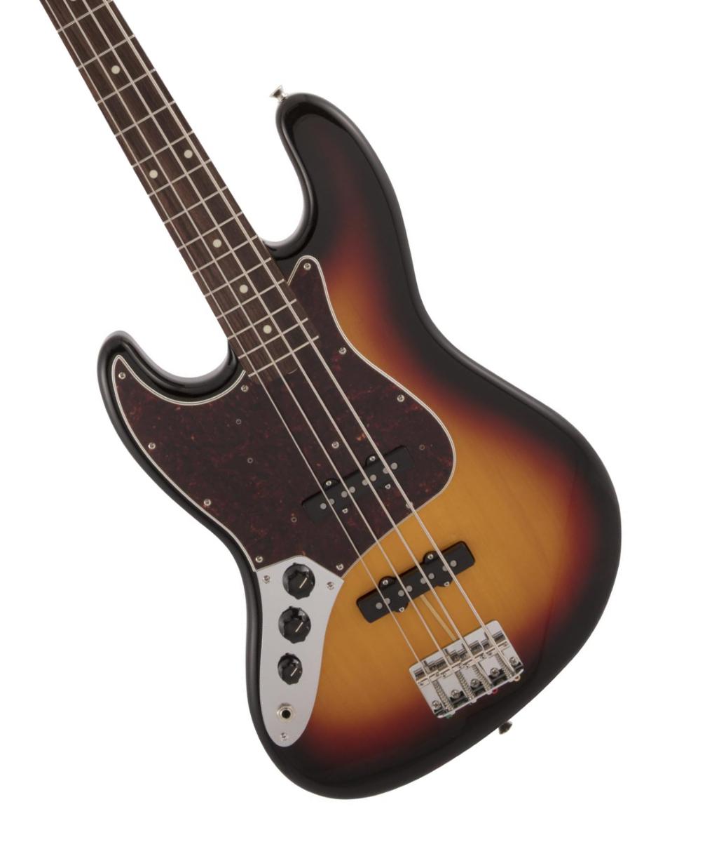 Fender / Made in Japan Traditional 60s Jazz Bass Left-Handed Rosewood Fingerboard 3-Color Sunburst フェンダー【左利き用モデル】《純正マルチツールプレゼント!》【YRK】