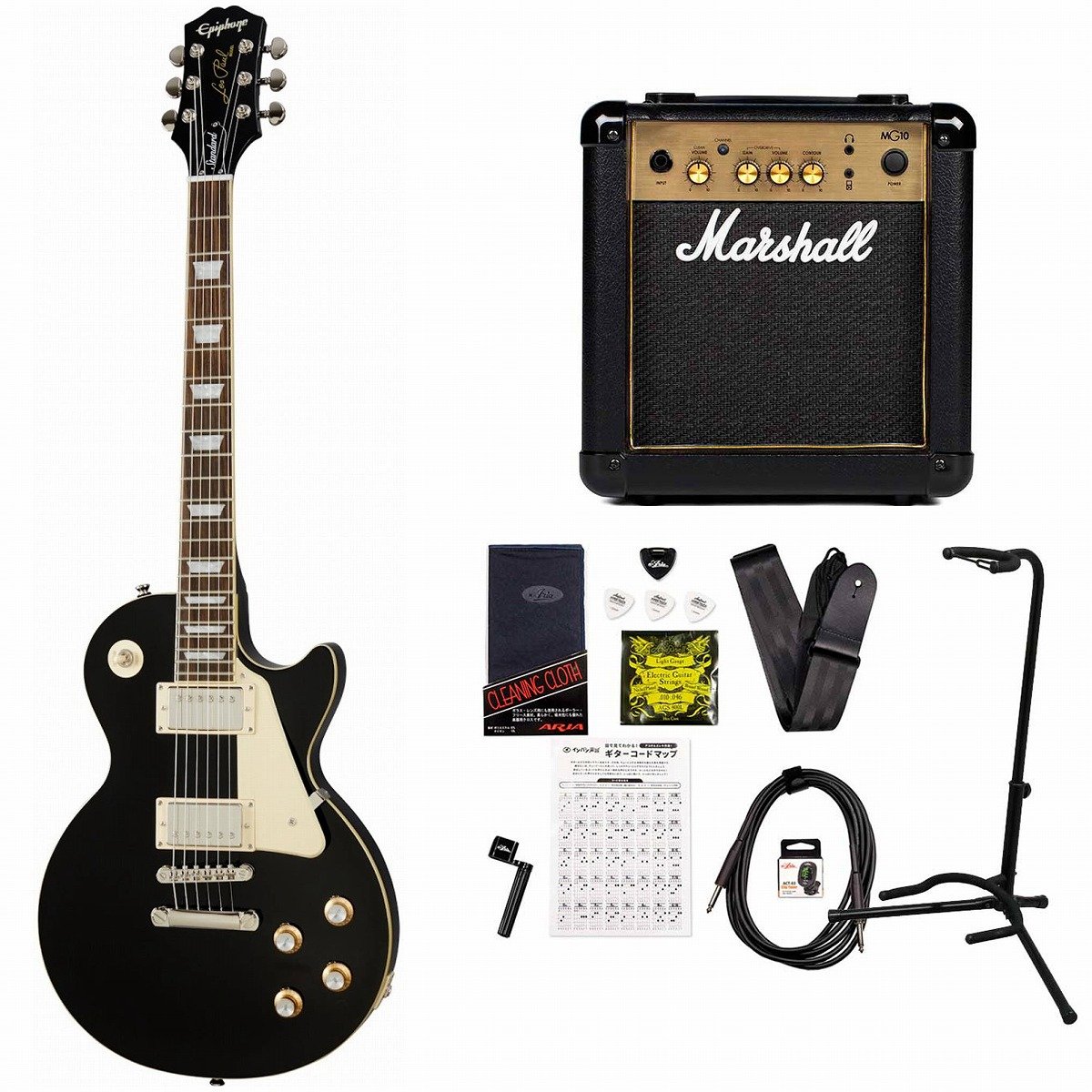 Epiphone / Inspired by Gibson Les Paul Standard 60s Ebony GstH X|[ MarshallMG10AvtGLM^[S҃ZbgyYRKzs+4582600680067t