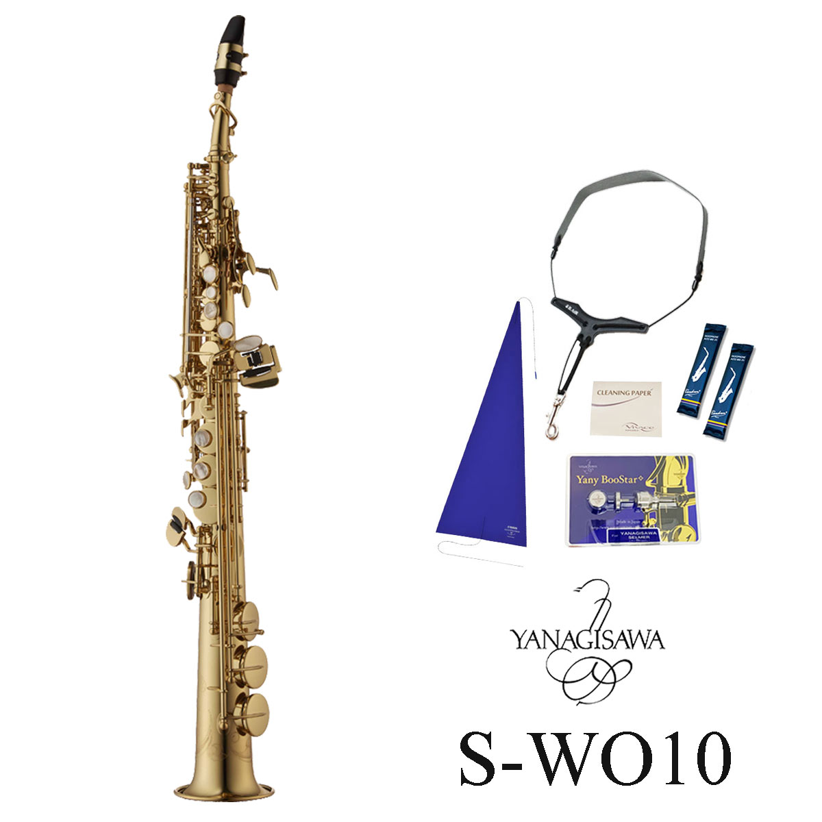 Yanagisawa / S-WO10 ヤナギサワ ソプラノサックス ダブルオーシリーズ イエローブラス ラッカー仕上 《オリジナルセット》