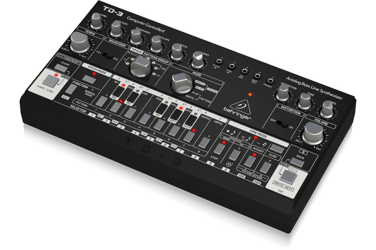 【あす楽対象商品】BEHRINGER ベリンガー / TD-3 BK アナログ ベースライン シンセサイザー