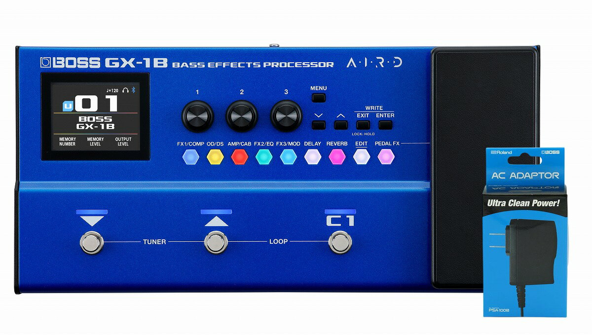 BOSS / GX-1B Bass Effects Processor [純正アダプター(PSA-100S2) 同時購入セット] ベース用マルチエフェクター ボ...