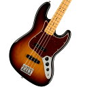 プロアマ問わず大人気のUSA製フェンダー、アメプロがパワーアップして登場！ American Professional II Jazz Bass、60年以上に渡る革新、インスピレーション、進化を経て、現代のプレイヤーの要求に応えます。人気のSlim Cシェイプネックは、丁寧にエッジがロールオフされ、至高の演奏体験を約束する"Super-Natural"サテン仕上げが施されています。また新たに設計されたネックヒールを採用し、快適なフィーリングとハイポジションへの容易なアクセスを実現しました。新しいV-Mod II Jazz BassSingle-Coilピックアップは、これまで以上に繊細なトーンを奏で、Jazz Bassならではのパンチとクラリティを提供します。American Professional II Jazz Bassの手に馴染む感覚とサウンドの多様性は、手に取り、耳にした瞬間、すぐにお分かりいただけることでしょう。プロの楽器の新たなスタンダードとなるような幅広い改良が、American Professional IIシリーズには詰め込まれています。 主な仕様 Body Material AlderBody Finish Gloss UrethaneControl Vintage Style Black Plastic Jazz BassFingerboard MapleHardware Finish Nickel/ChromeNeck Finish “Super-Natural” Satin Urethane Finish on Back of Neck with Gloss Urethane Headstock FacePickguard 4-Ply TortoiseshellPosition Inlays Black DotNeck MapleNeck Shape Slim "C"Scale 34" (864 mm)Fingerboard Radius 9.5" (241 mm)Frets 20Frets Size Narrow TallNut BoneNut Width 1.5" (38.1 mm)Bridge Pickup V-Mod II Single-Coil Jazz BassMiddle Pickup V-Mod II Single-Coil Jazz BassNeck Pickups Controls Volume 1. (Middle Pickup), Volume 2. (Bridge Pickup), Master TonePickup Switching NoneBridge 4-Saddle HiMass Vintage (String-Through-Body or Top-Load)Tuning Machines Fender Lightweight Vintage-Style Keys with Tapered ShaftsStrings Fender USA 7250M Nickel Plated Steel (.045-.105 Gauges), PN 0737250406Case/Gig Bag Deluxe Molded Case (Included) ■付属品：レンチ、ハードケース、メーカー正規保証書 ■保証:2年 ※画像はサンプルです。 複数のモールに掲載されているため、売却に伴う商品情報の削除は迅速を心掛けておりますが必ずしもリアルタイムではございませんので、ご注文後に万一売り切れとなっておりました際は誠に申し訳ございませんがご容赦くださいませ。 UD20201012