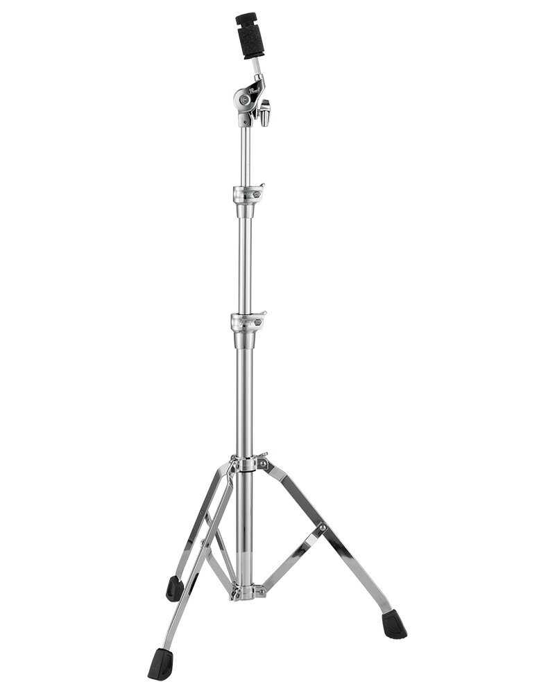 根強い人気のシングルレッグを装備した、ストレートタイプのシンバルスタンド ブームアームを必要としない場合に使用するストレートタイプのシンバルスタンドで、軽量で折りたたみ時のコンパクトさやスマートなルックスなどで根強い人気のあるシングルレッグを採用。シンバルの微妙な角度調整を可能にした180°無段階で固定できるユニロック・ティルターや、保持力抜群でパイプ内のノイズ対策を施したナイロンブッシングジョイントなど、質の高い技術が随所に散りばめられている。 ■Features ○Uni-Lock Tilter 180°無段階調整可能なシンバルティルター。 ○Single Braced Legs セッティングで他のスタンドに干渉しづらく、安定性抜群でストレスなく演奏できる、軽量なシングルレッグ。 ○Sure Grip Feet 床とのグリップ力を強化したデザインのラバーチップを装備することで安定感が抜群。 ■主な仕様 ○高さ調整幅：780mm〜1,480mm（※1） ○重さ：3.5kg（※外箱込の重さです） ○シンバルティルター部：プラスティックウィングナット / フェルトワッシャー、プラスチックシンバルカップ、Uni-Lock ○パイプジョイント：ダイカストジョイント ○レッグ：シングルレッグ ○スタンド部パイプ径：28.6mm / 22.2mm / 15.9mm （※1）適度な脚の開きで、一番高い位置は設置面からティルターロッド先端まで、ブーム付スタンドの場合はストレートもしくはストレートに近い状態で計測。一番低い位置はブーム角度90度にした場合で、ダイカストジョイントにパイプがすべて収まっている状態で計測。 ■保証:無し（パール・ドラムスタンド類はメーカー製品保証の対象外の商品です） UD20201015