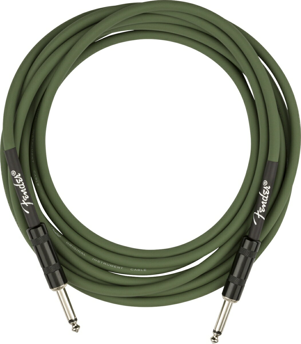 Fender / Strummer Pro 13’ Instrument Cable Drab Green【YRK】【ACCセール】